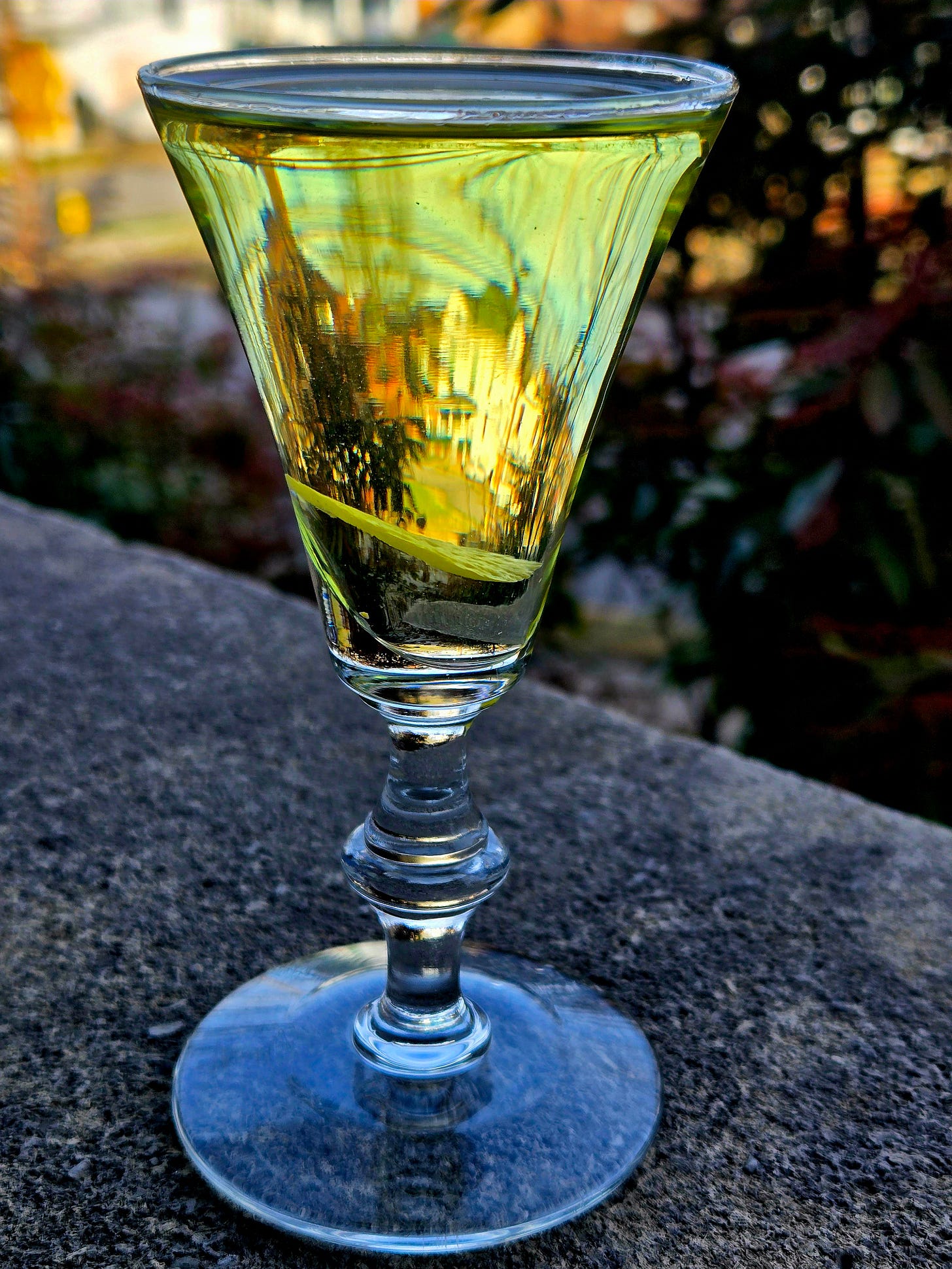 Sideview of the Alaska cocktail.
