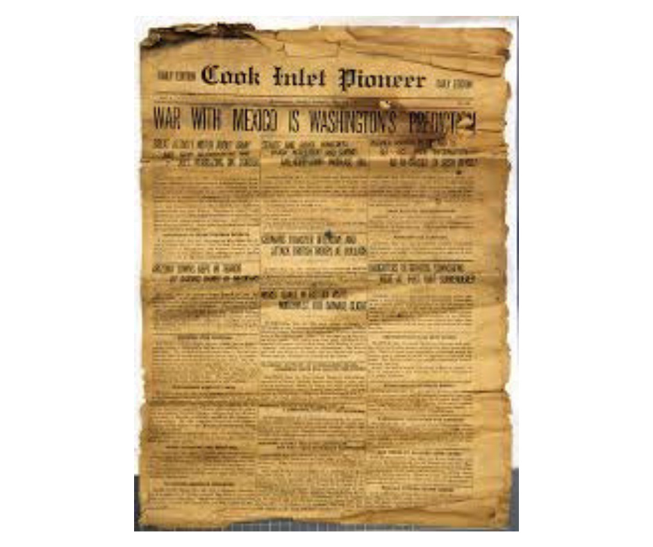 First newspaper in Anchorage, Alaska was the Cook Inlet Pioneer.