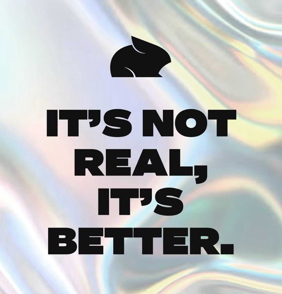 Promotional image for Pika Labs’ new AI video app featuring the bold tagline “It’s not real, it’s better” over a holographic background. The platform, now in early access, is the first social video app made entirely from AI-generated creators and content.