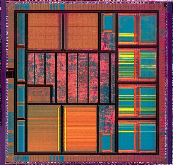 Atmel Diopsis 740 die shot