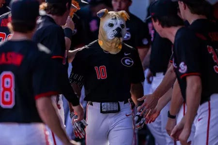 Georgia outfielder/infielder Robbie Burnett (10) during Georgia’s game against Columbia at Foley Field in Athens, Ga., on Friday, March 7, 2025. (Conor Dillon/UGAAA)