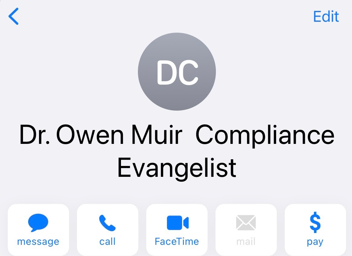 Owen Muir MD in phone picture