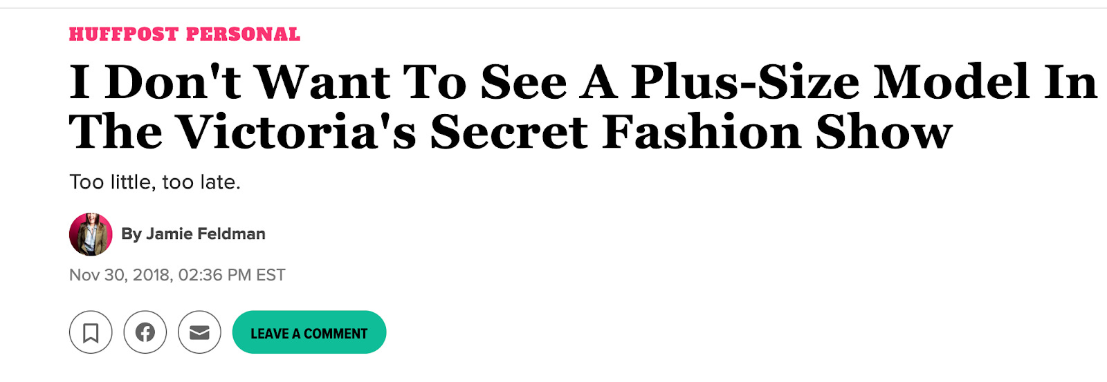 some thoughts on the Victoria's Secret Fashion Show