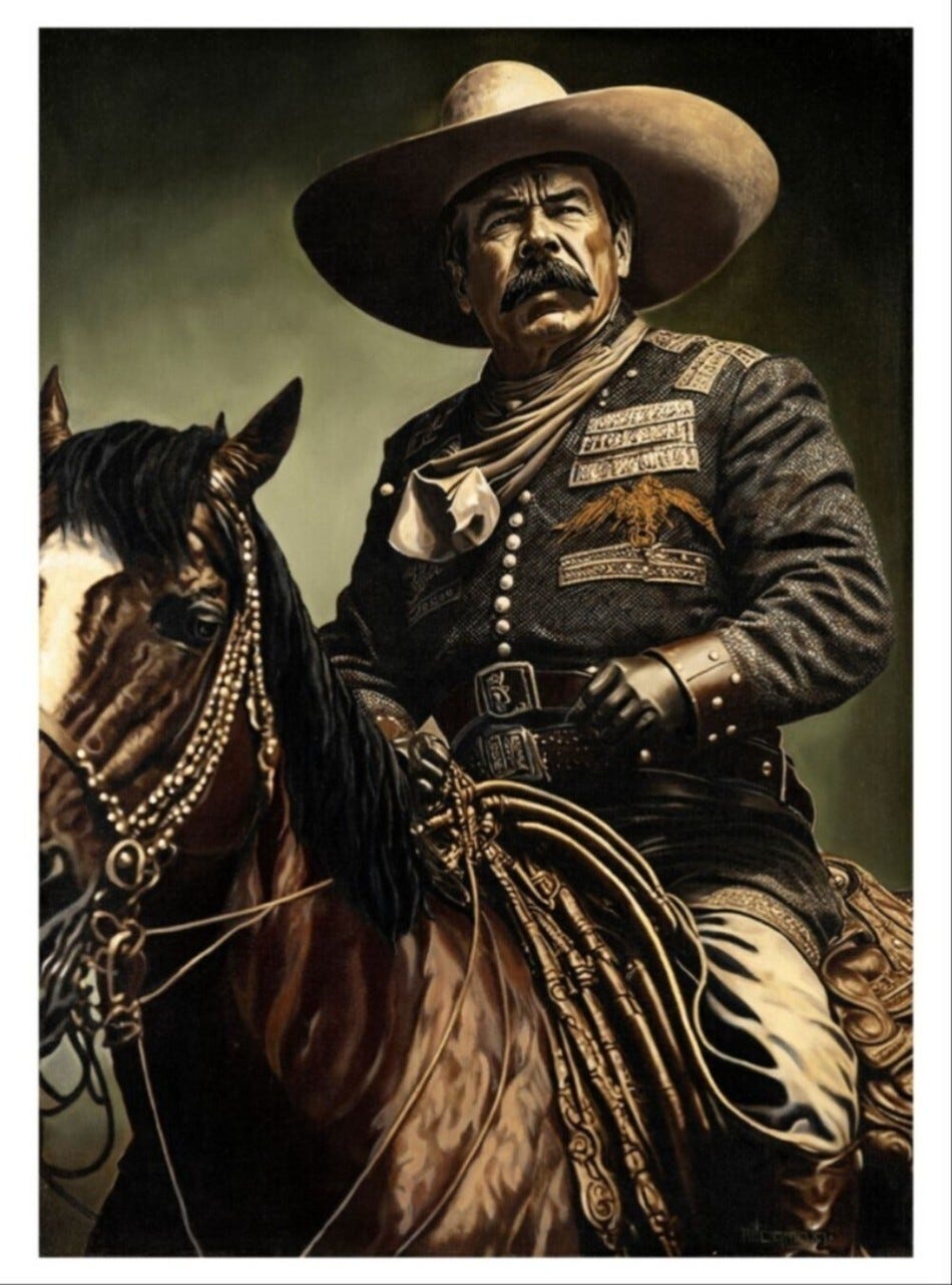 Pancho Villa painting by Rita Amaya