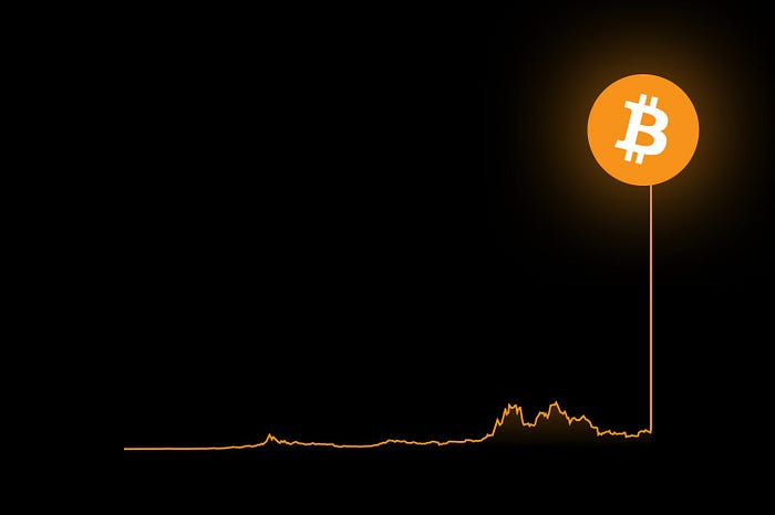 IMAGE: A supposed graph predicting a skyrocketing appreciation of the bitcoin to $1M in 90 days