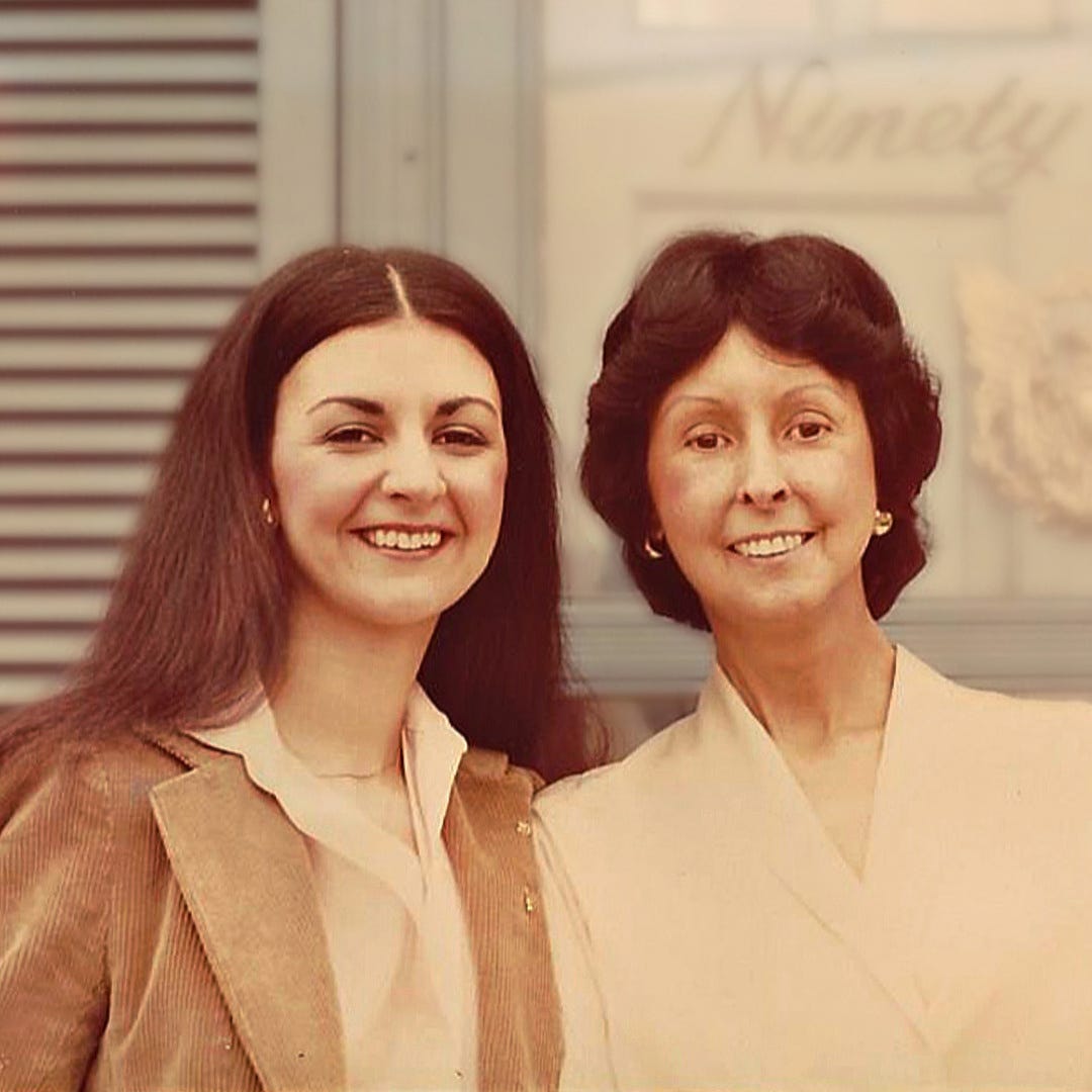 Two women smiling Two women smiling