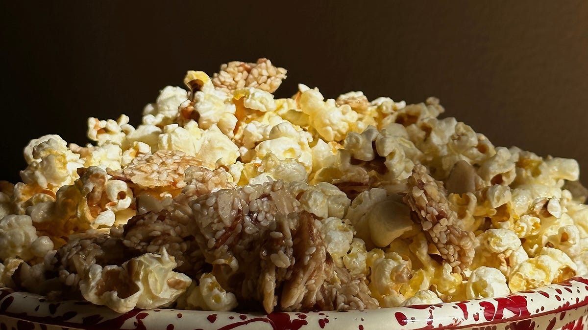 Maple Miso Loaded Popcorn - by Olivia Noceda - On The Rocks