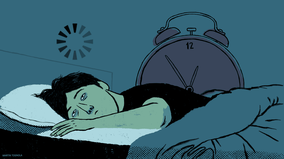 This may contain: a man laying in bed next to an alarm clock This may contain: a man laying in bed next to an alarm clock