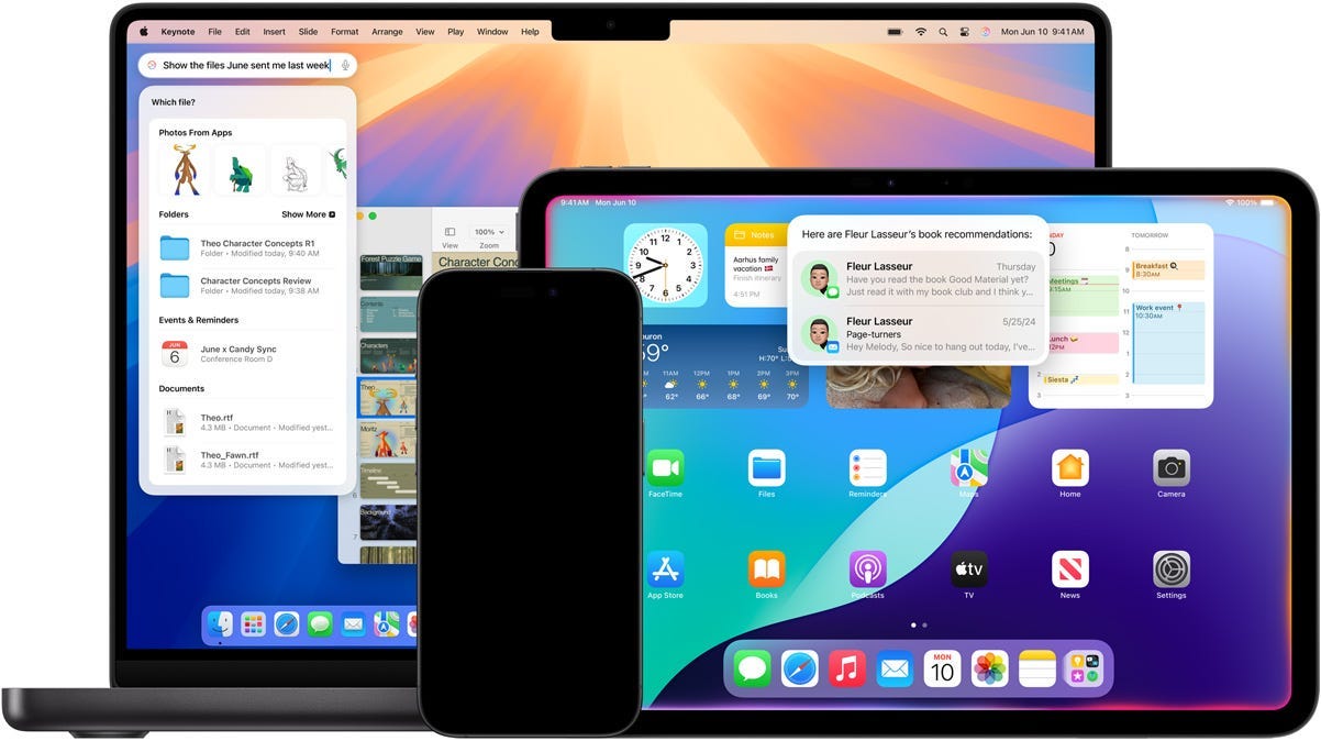 Apple Intelligence WWDC 2024 AI powered features. Siri with ChatGPT