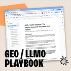 AI + SEO: The Playbook! Get your GEO / LLMO guide here 🐛