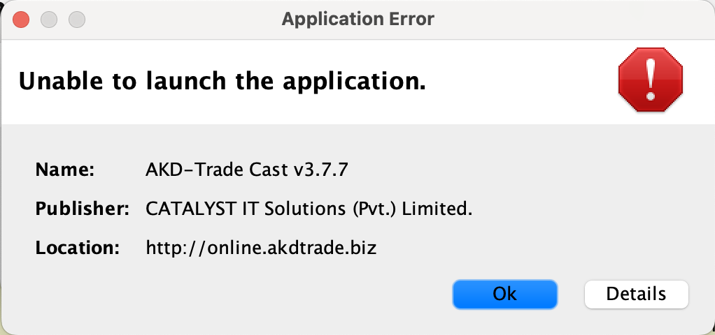 getting akd trade cast v3.7.7 to work on the latest java version on macOS