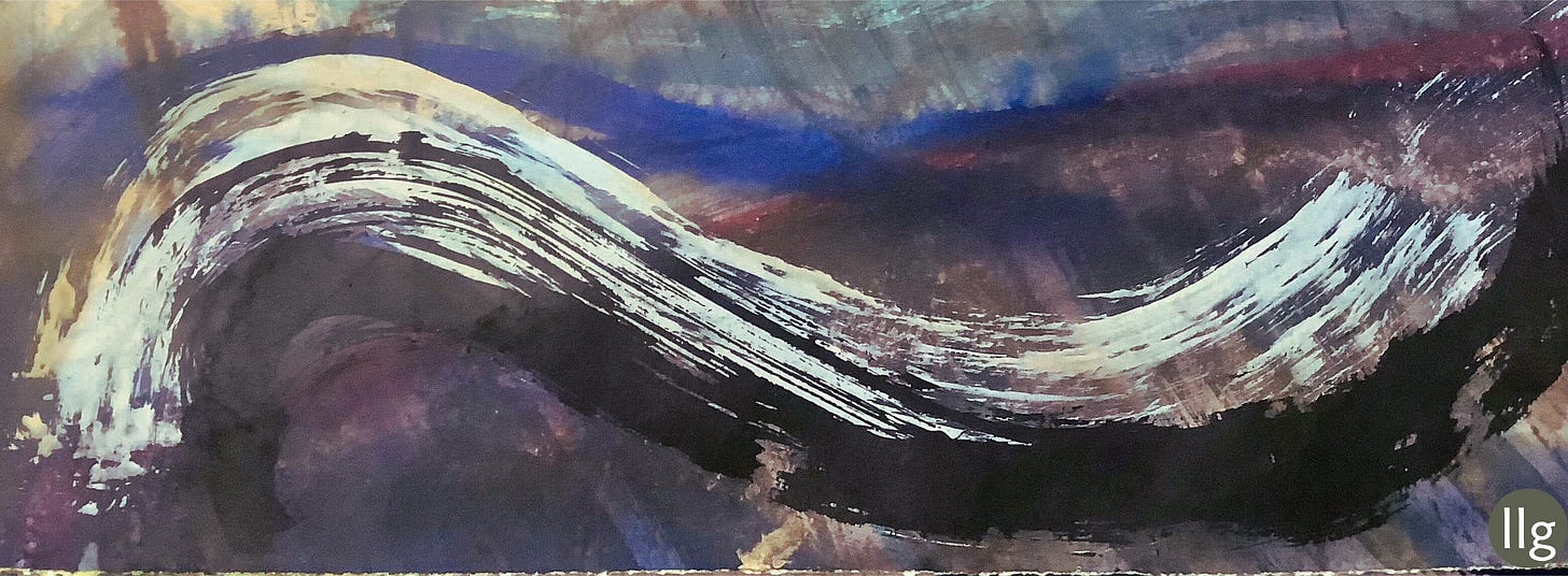 brush stroke in white and black