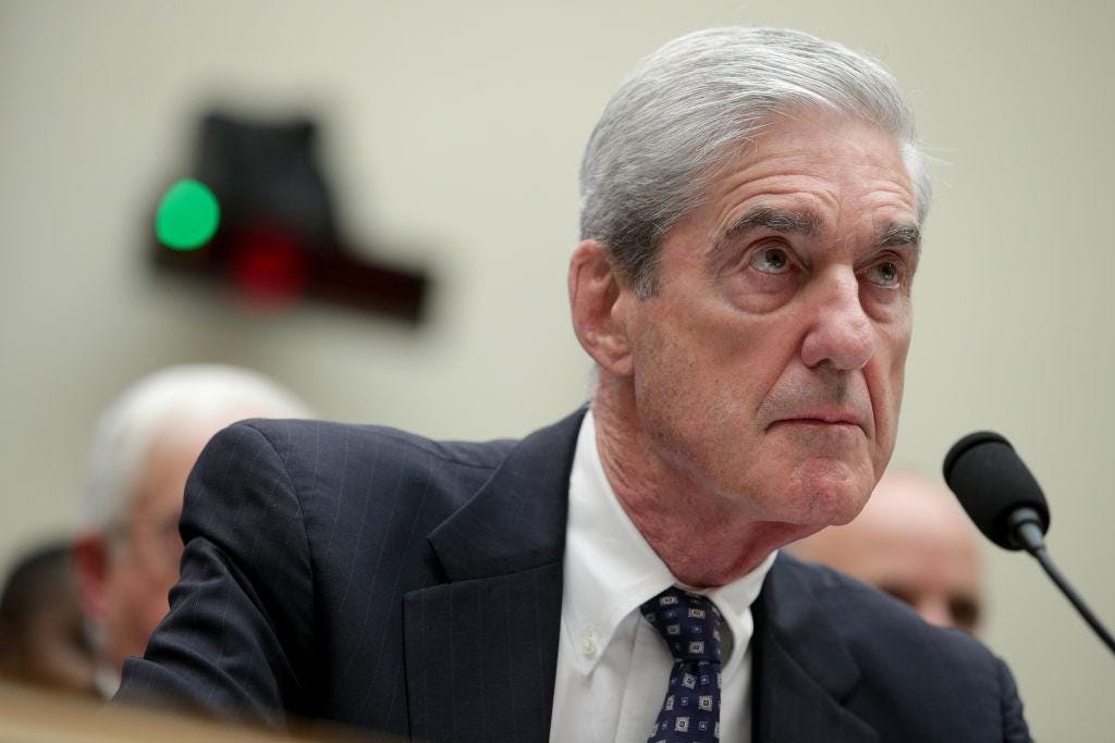 Robert Mueller testifying before Congress in July 2019 Robert Mueller testifying before Congress in July 2019