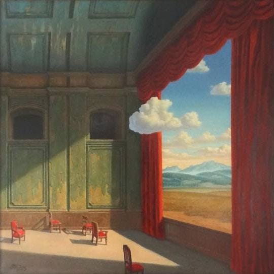 This may contain: an image of a painting that looks like it is in the middle of a room