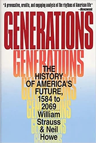 Book cover of 1991's “Generations” by William Strauss & Neil Howe
