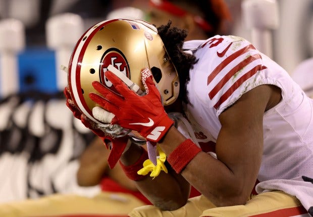 Photos from San Francisco 49ers ousted from playoffs after Purdy injury,  31-7 loss to Philadelphia Eagles