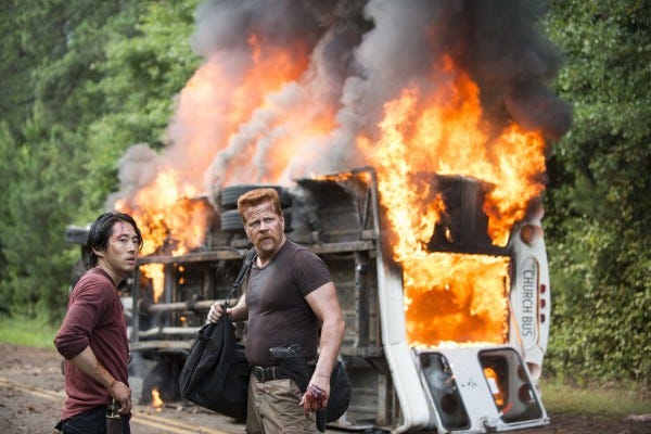 walking dead burning bus for abraham self help images walking dead burning bus for abraham self help images