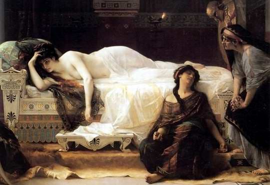 Cabanel Phaedra reclining on a bed