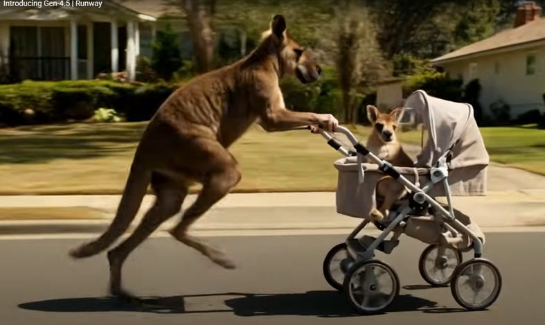 A kangaroo pushing a stroller
AI-generated content may be incorrect. A kangaroo pushing a stroller
AI-generated content may be incorrect.