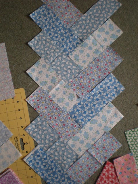 Blue Patchwork Layout