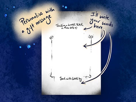 Illustrations, colouring pages and journal templates from the Moon Witch Journal 2025