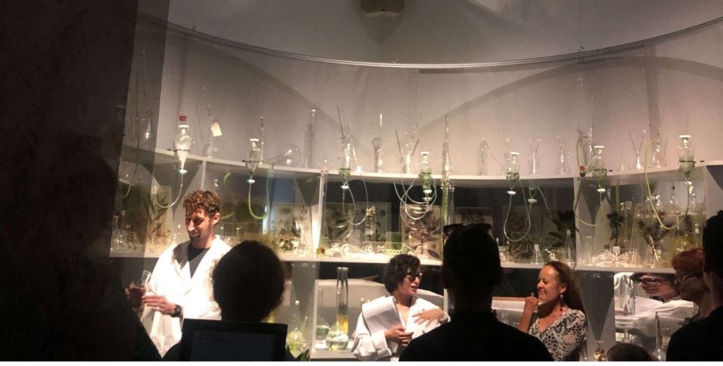 Janet Laurence's elixir lab at the Lyrebird festival