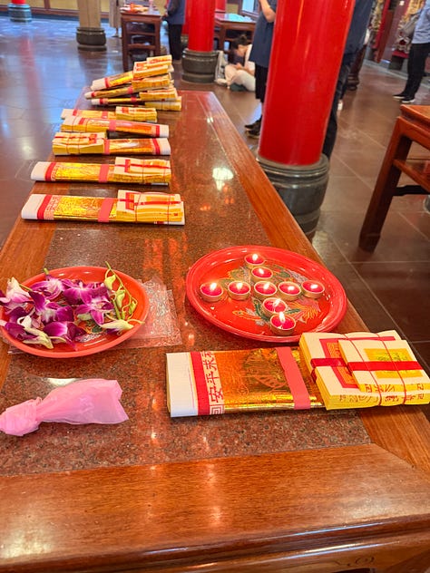 Offerings at Ciyou Temple