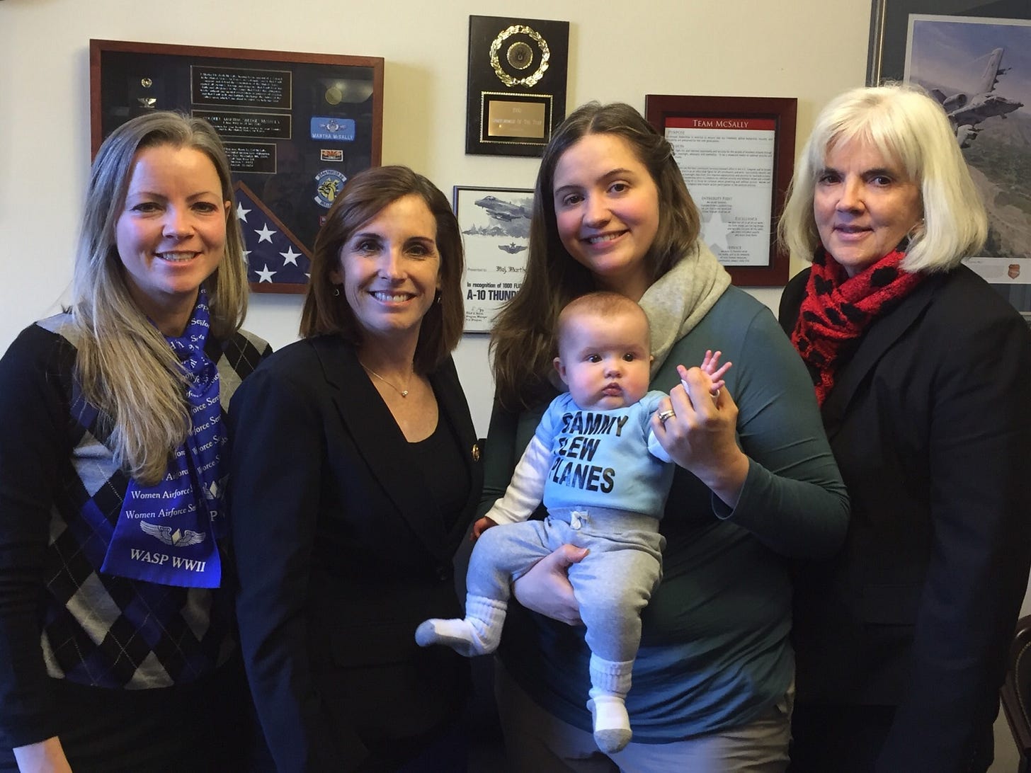 Erin and her family with Rep. McSally; photo courtesy of Erin Miller