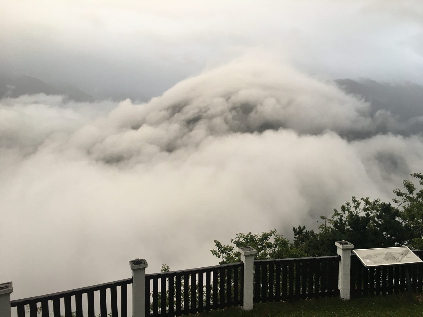 And the clouds rolled back in during dinner.