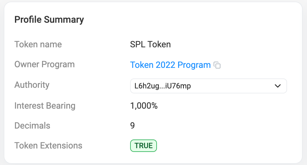 Block explorer displaying an incorrect 1000 percent interest rate due to raw basis-point parsing