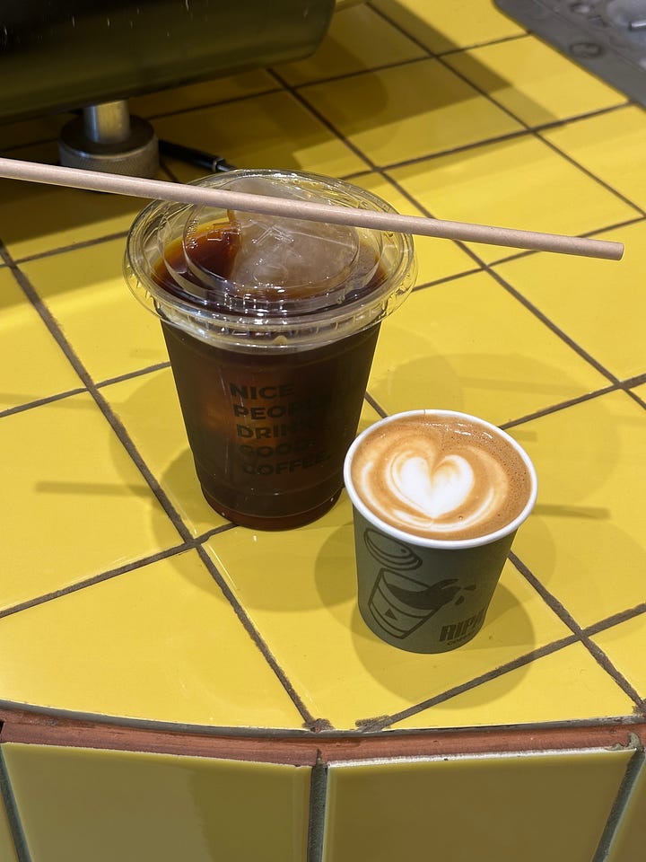 left: Ripa Coffee - Eixample; right: Right Side Coffee - Gothic Quarter