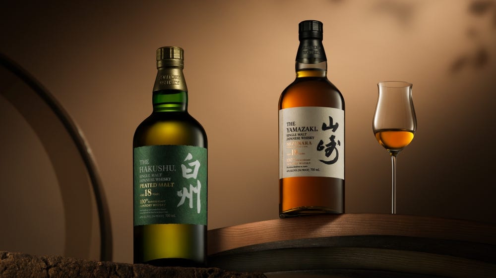 Hakushu 18 and Yamazaki 18
