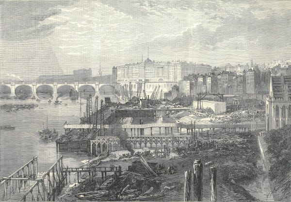 May 2023: The Creation of the Victoria Embankment – Miasmas, Mass Transit  and Metropolitan Modification | Middle Temple