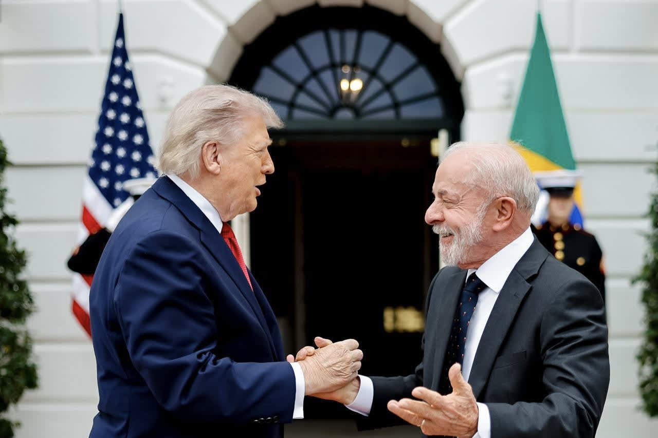US President Trump meets with Brazilian President Lula da Silva at the White House