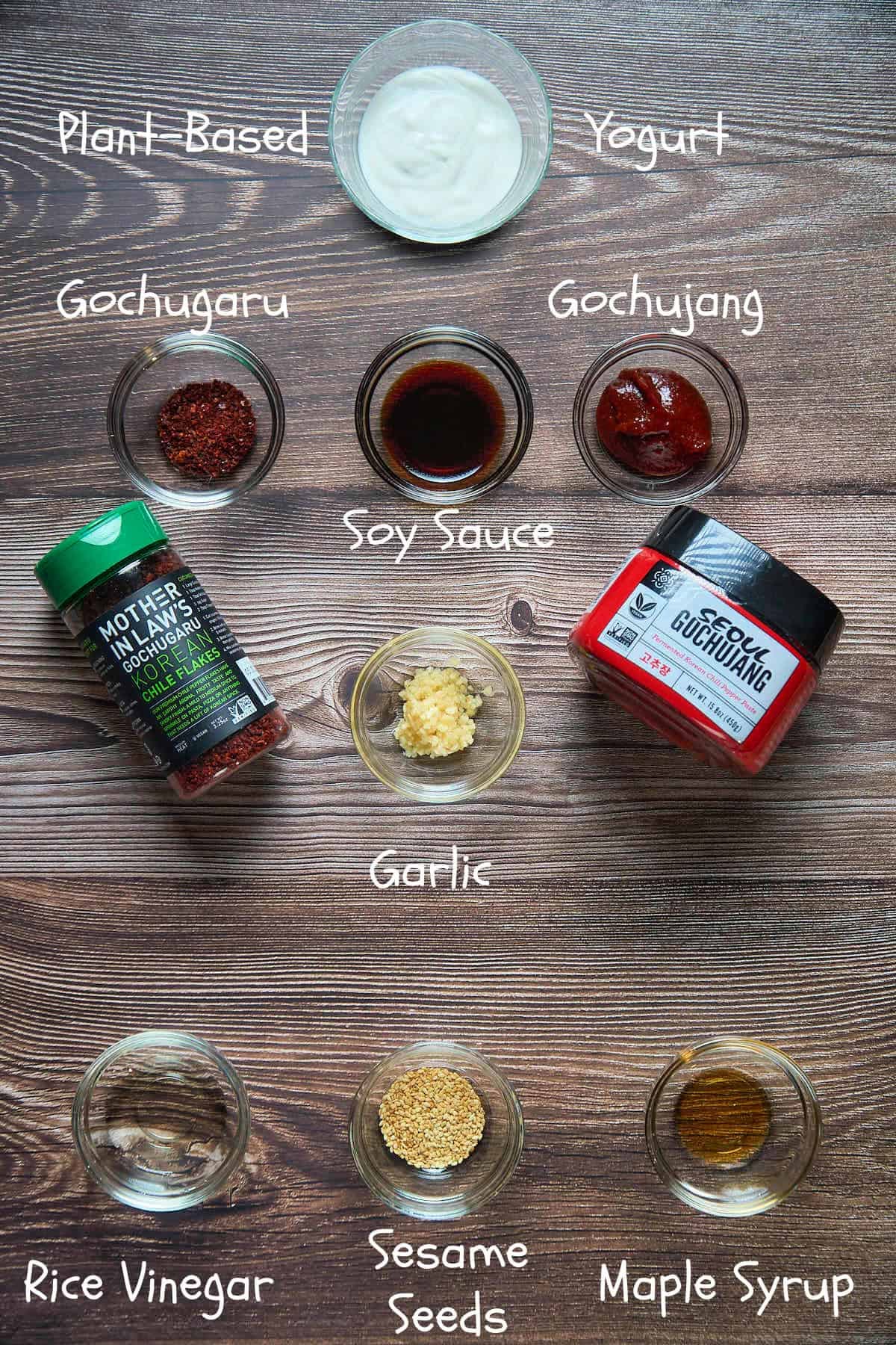 ingredients needed to make gochujang salad dressing