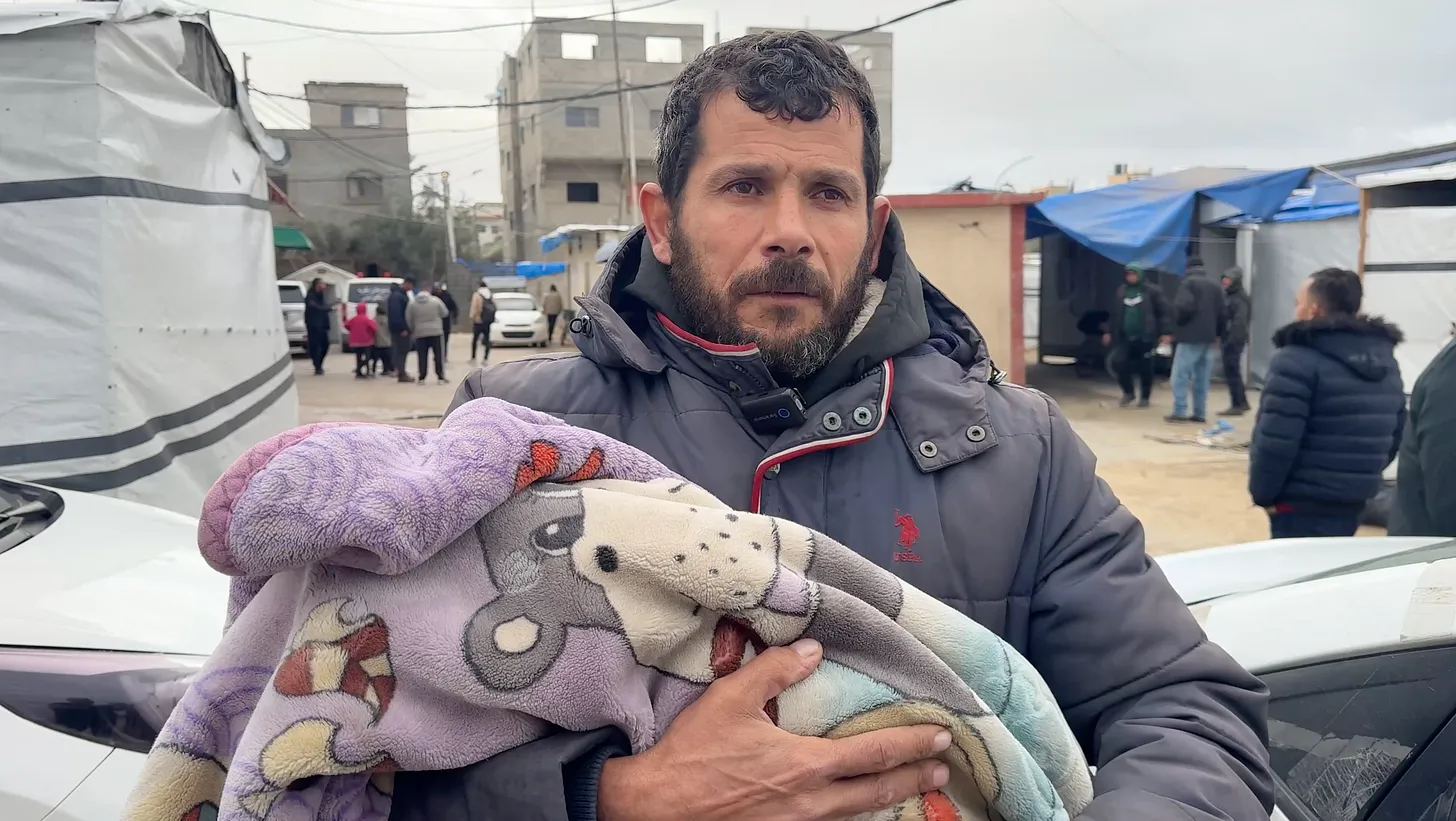 Winter cold and tent collapse kill Gazans