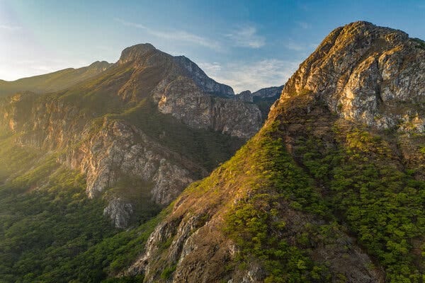 The Chimanimani Mountains at dawn.