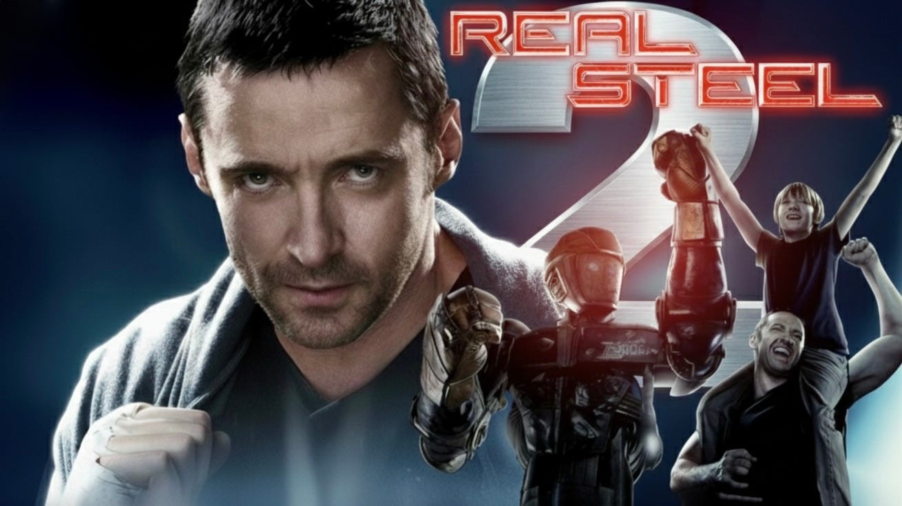Hugh Jackman climbs into the ring again for 'Real Steel 2'.