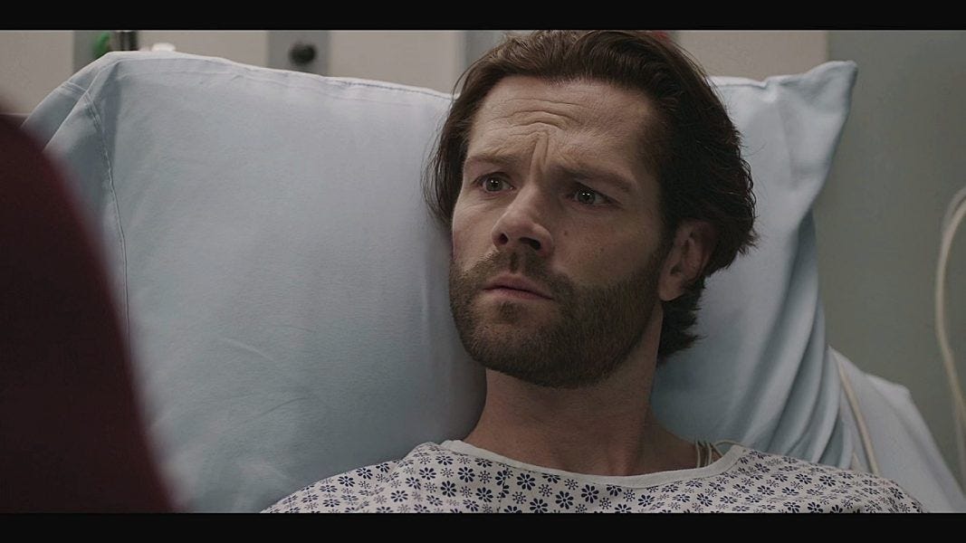 Cordell Walker in hospital bed with Stella. Cordell Walker in hospital bed with Stella.