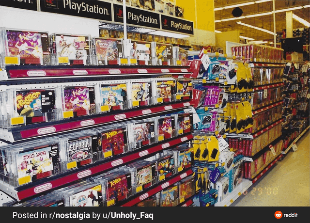 r/retrogaming - 90s gaming at Toys R Us