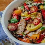 Sheet Pan Sausage and Summer Vegetables is a healthy good and good for you recipe on virginiawillis.com