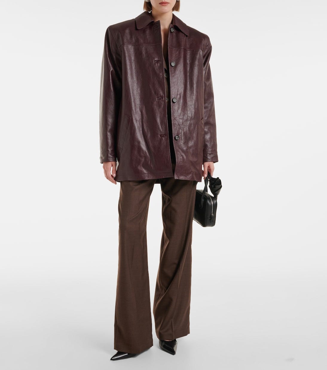 Oversized leather jacket | Magda Butrym