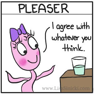 The Glass Is comic essay by Lisa Sinicki