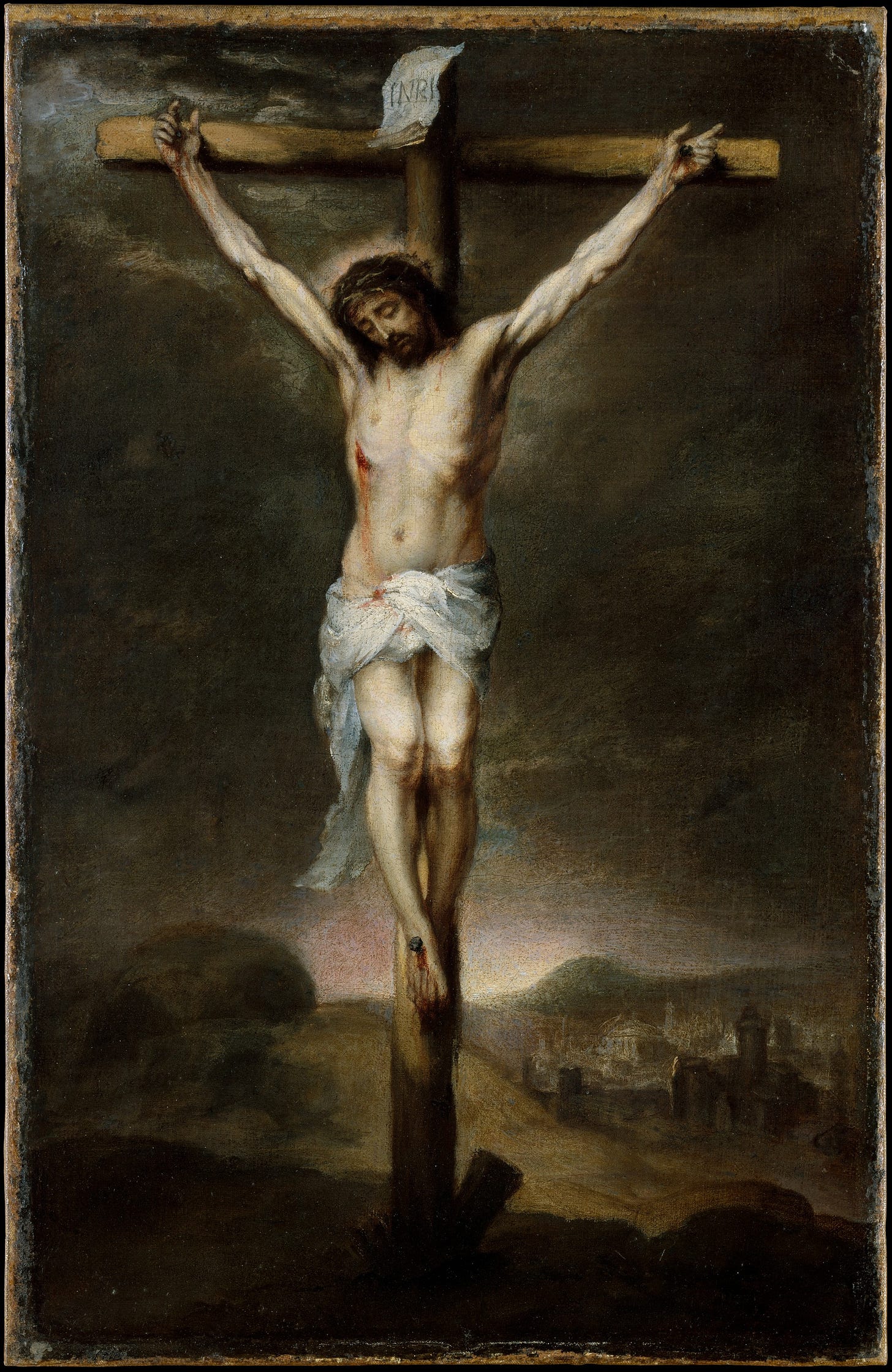 The Crucifixion, Bartolomé Estebán Murillo (Spanish, Seville 1617–1682 Seville), Oil on canvas