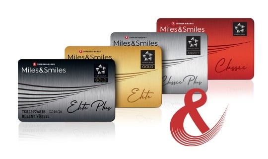 Four different types of Miles&Smiles cards Four different types of Miles&Smiles cards