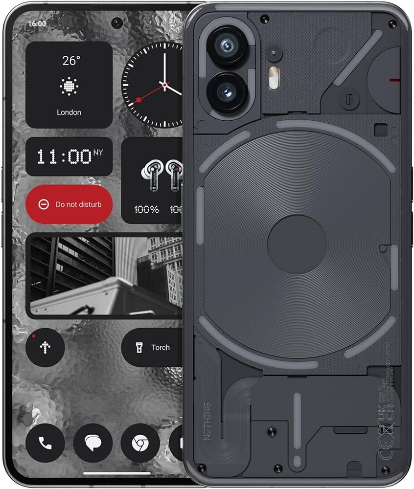 Amazon.com: Nothing Phone (2) - 256 GB + 12 GB Ram, OS 2.0, 50 MP Dual  Camera, 6.7” LTPO OLED Display, LTE, GSM only, Dark Grey : Everything Else