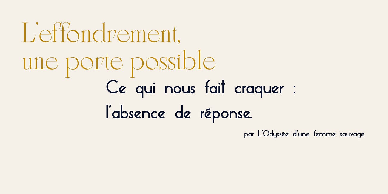 L’effondrement, une porte possible