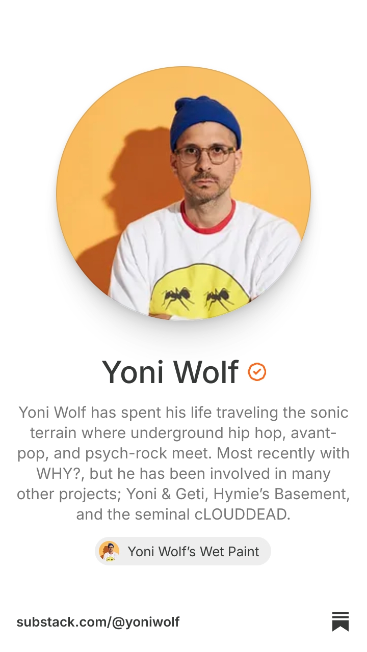 Yoni Wolf | Substack