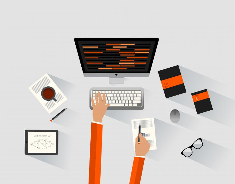A software engineer programming at the desk - Free Stock Photo by Jack  Moreh on Stockvault.net