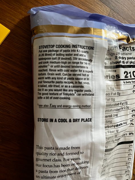 All of these different brands provide different ingredients and different cooking instructions